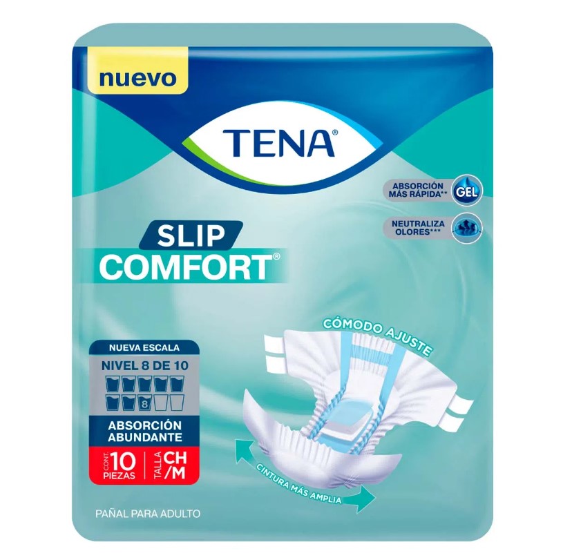 PANAL TENA SLIP COMFORT MED C/10